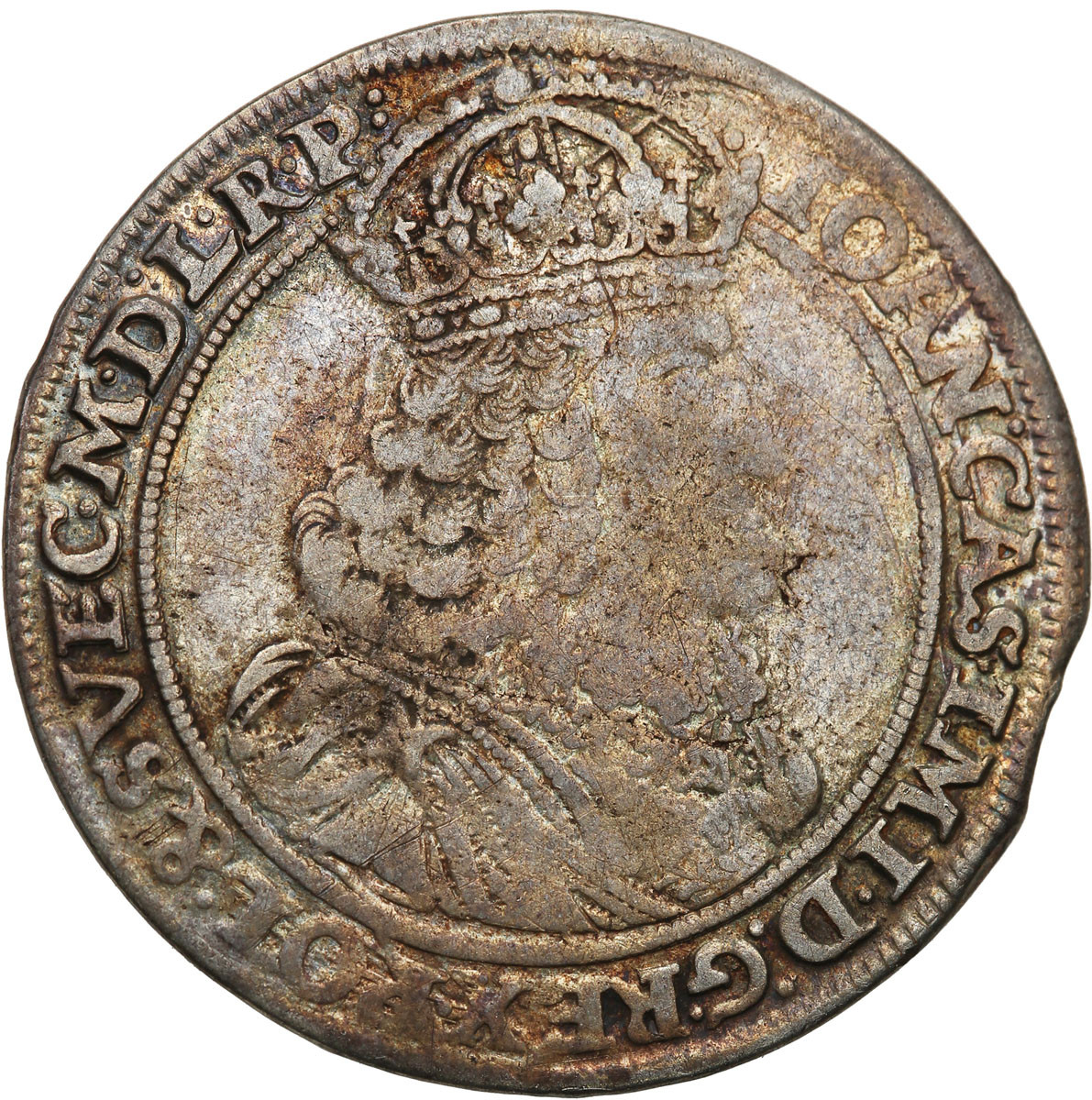 Jan II Kazimierz. Ort (18 groszy) 1655, Poznań archiwum.niemczyk.pl